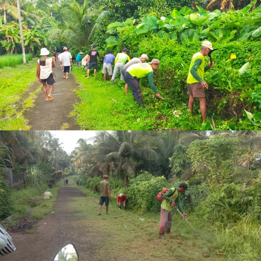 KEGIATAN BERSIH-BERSIH MASYARAKAT DESA MAMBANG MENYAMBUT HARI RAYA NYEPI 2026