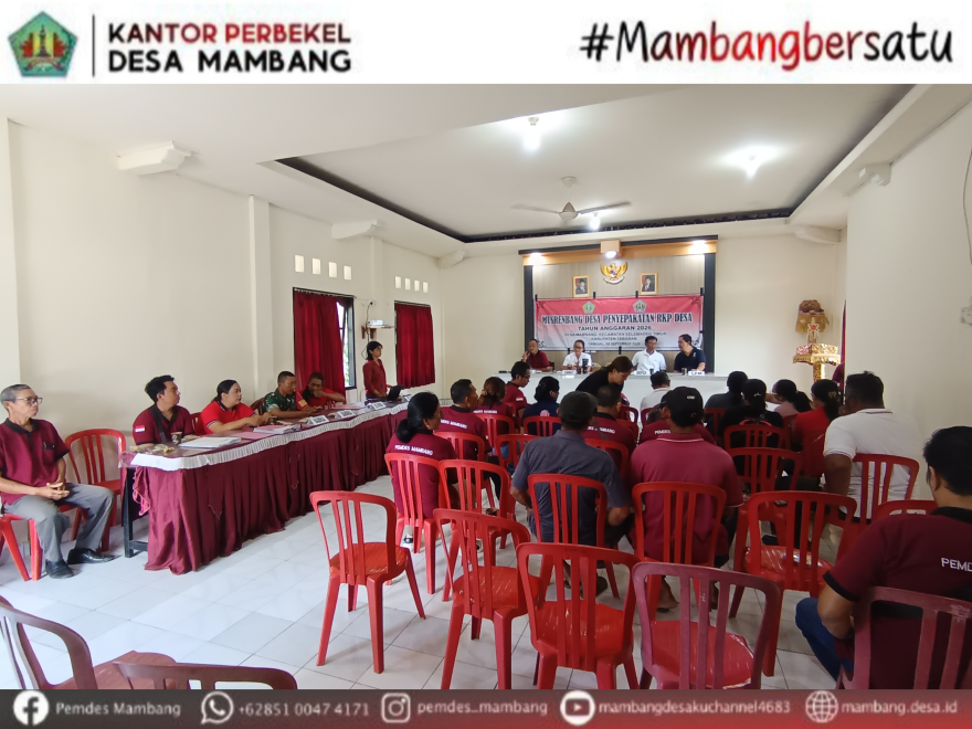 MUSRENBANG DESA PENYEPAKATAN RKP DESA TAHUN ANGGARAN 2026