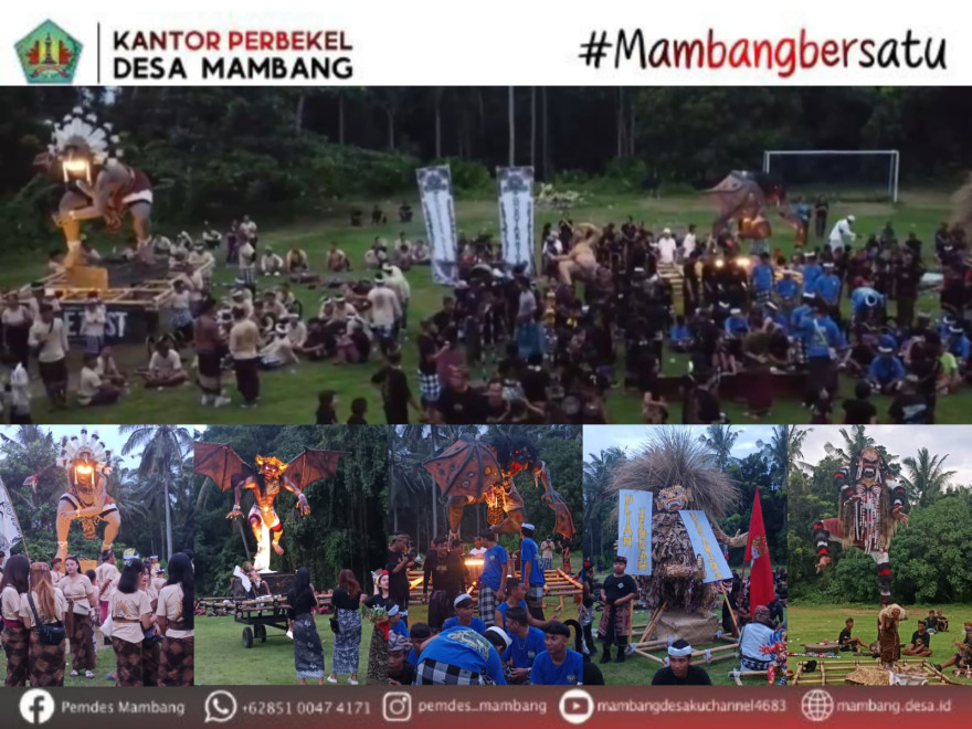 PENGERUPUKAN "NGARAK OGOH-OGOH DESA MAMBANG NYEPI TAHUN BARU CAKA 1947"