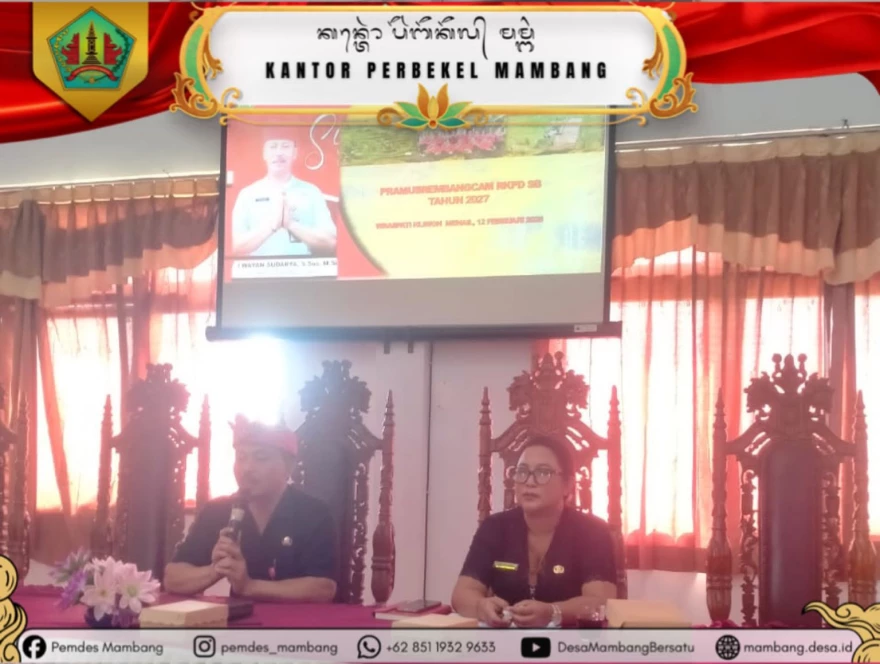 PERBEKEL MAMBANG MENGHADIRI RAPAT PRA MUSRENBANGCAM DI KANTOR CAMAT SELTIM