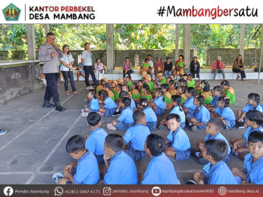 BINLUH DARI BHABINKAMTIBMAS DESA MAMBANG KEPADA ANAK TK PELITA SARI MAMBANG